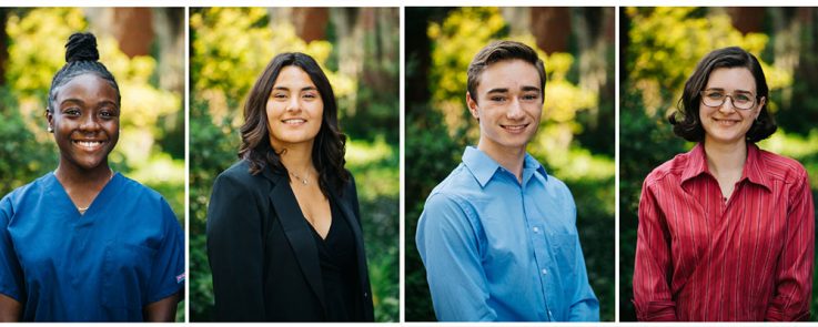 Students at the headshot event